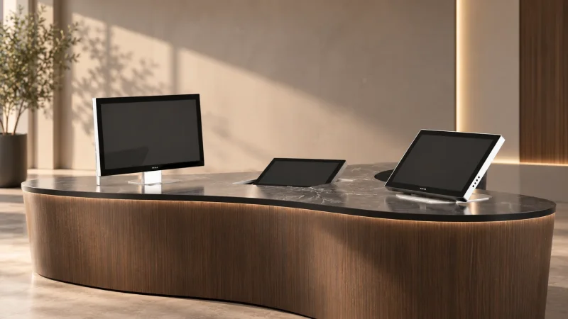 Produktportolfio von Novis Technik + Design. Alle drei Bildschirme auf einen Blick.