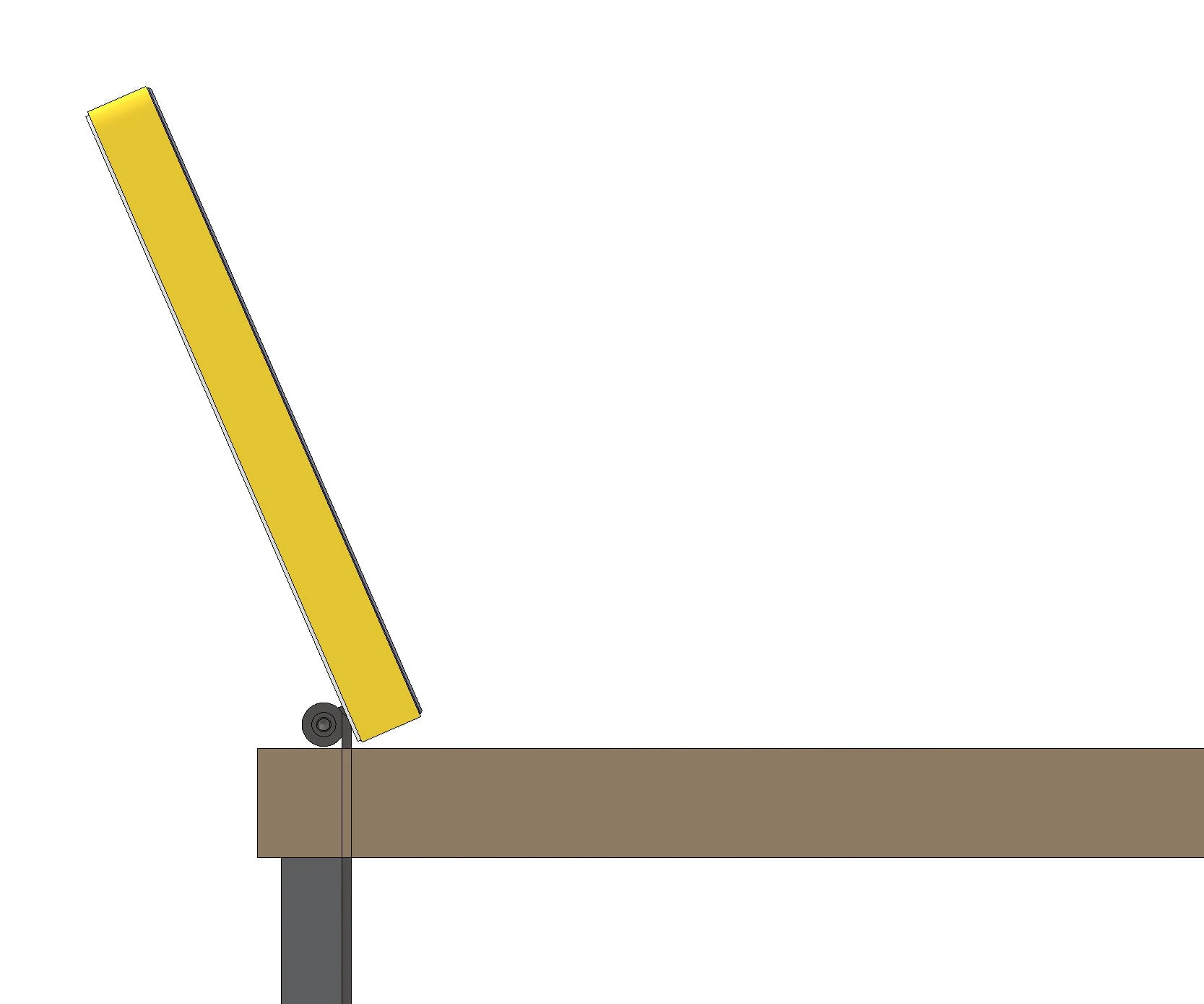 Eingestochen im Konferenztisch mit integrierter Kabelführung und Schwenkachse edel und hochwertig