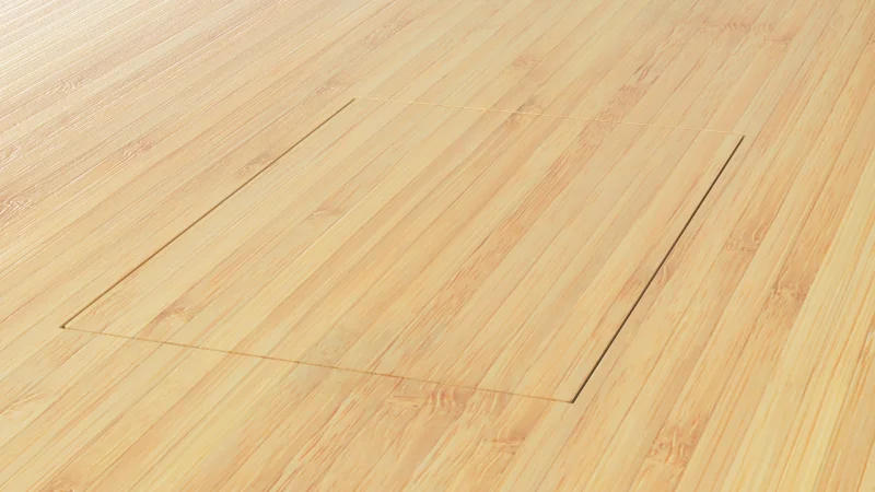 Perfekte Raumgestaltung durchgehendes Tischdekor. Keine Technik sichtbar