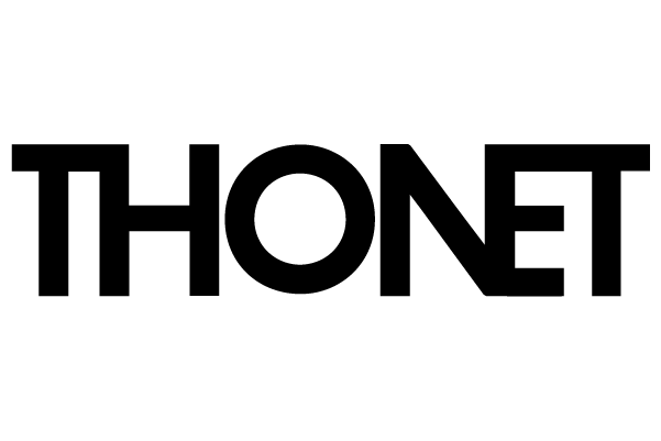 Thonet Logo. Zusammenarbeit mit Novis Design Monitorlösungen