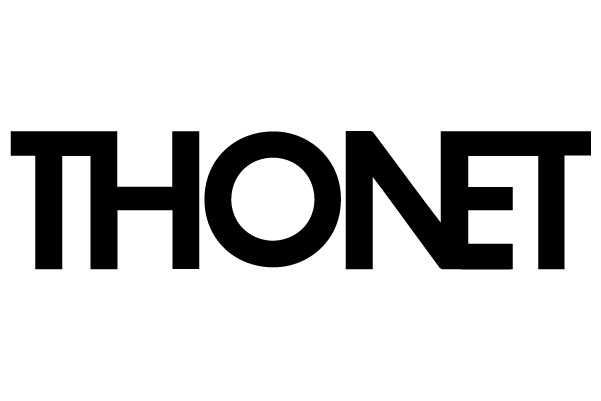 Thonet Logo. Zusammenarbeit mit Novis Design Monitorlösungen