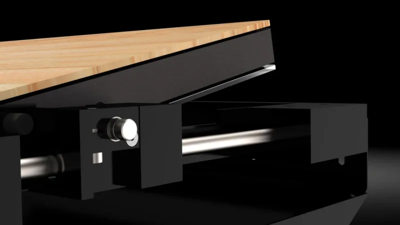 Klappbarer LOFT fold Design Monitor mit Schwenkmechanik und Einbauwanne