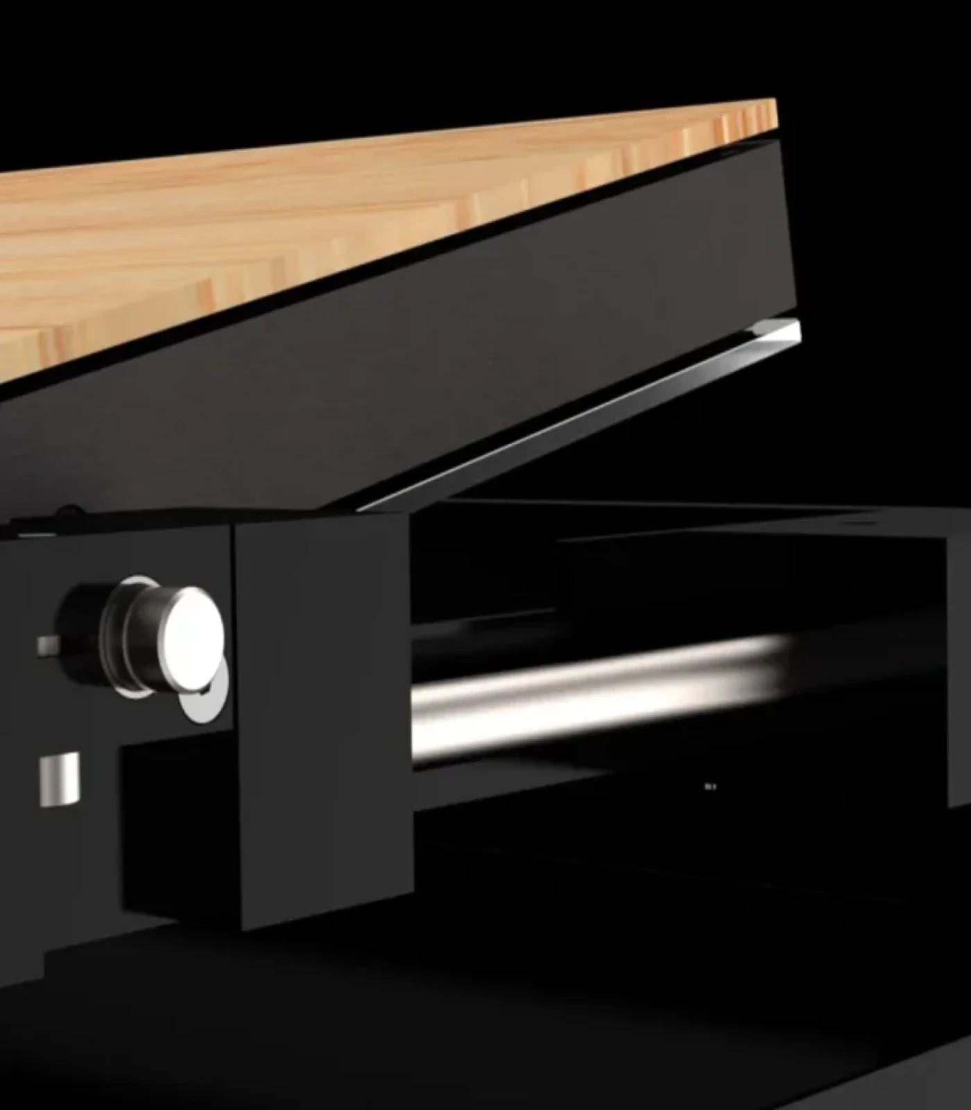 So lässt sich der Besprechungsraum einfach einrichten, mit unserem schwenkbaren Design Monitor LOFT fold im Tischdekor ihrer Wahl.